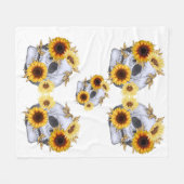GOLDEN BLOOM SKULL FLEECEDECKE (Vorderseite (Horizontal))