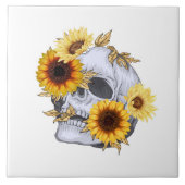 GOLDEN BLOOM SKULL FLIESE (Vorderseite)