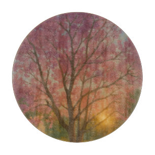 Golden Bloom - Sonnenuntergang Gemälde im Garten Schneidebrett