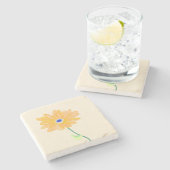 Golden Bloom Steinuntersetzer (Seitenansicht)