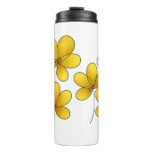 Golden Bloom Trio - Elegantes Design Thermosbecher (Vorderseite)