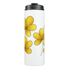 Golden Bloom Trio - Elegantes Design Thermosbecher