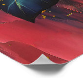 Golden Bloom – Vibrant Abstract Floral Expression Poster (Ecke)