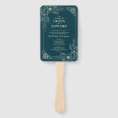 Golden Bloom Wedding Fächer (Vorderseite)