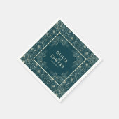 Golden Bloom Wedding Serviette (Ecke)