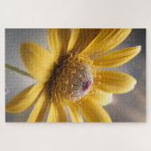 Golden Bloom – Yellow Flower Macro Photography Art Puzzle (Horizontal)