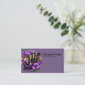 Golden Blooms & Black Glam g567 Visitenkarte (Stehend Vorderseite)