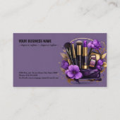 Golden Blooms & Black Glam g567 Visitenkarte (Rückseite)