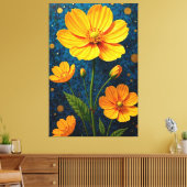 Golden Blooms Leinwanddruck (Insitu (Wohnzimmer))