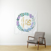 Golden Bloral Bluebells zum 50. Jahrestag Wandteppich (Beispiel (Horizontal))