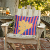 Golden Bloral Red Strip Kissen (Stuhl )