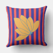 Golden Bloral Red Strip Kissen (Rückseite)