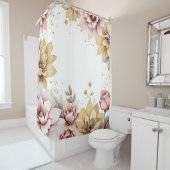 Golden Blossom Breeze Duschvorhang (Beispiel)