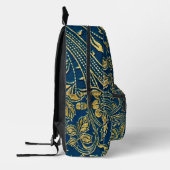 Golden Blossom Elegance  Bedruckter Rucksack (Links)