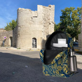 Golden Blossom Elegance Bedruckter Rucksack