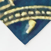 Golden Blossom Elegance Fleece Blanket (Ecke)