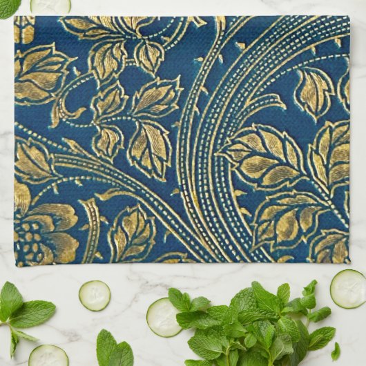 Golden Blossom Elegance Küchen Handtücher (Gefaltet)