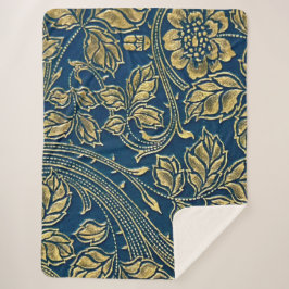 Golden Blossom Elegance Sherpadecke