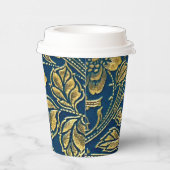 Golden Blossom Elegante Papiertasse Pappbecher (Rechts)