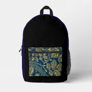 Golden Blossom Eleganz  Bedruckter Rucksack