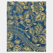 Golden Blossom Eleganz Fleece-Decke Fleecedecke (Vorderseite)