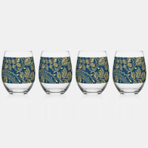 Golden Blossom Eleganz Weinglas Ohne Stiel