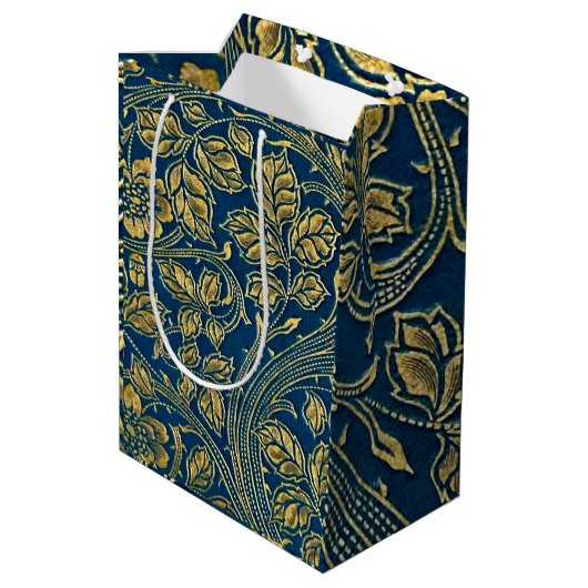 Golden Blossom Mittlere Geschenktüte (Rückseite Schrägansicht)