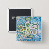 Golden Blue Angel Button (Vorne & Hinten)