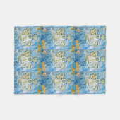 Golden Blue Angel Custom Soft Fleece Blanken (Vorderseite (Horizontal))