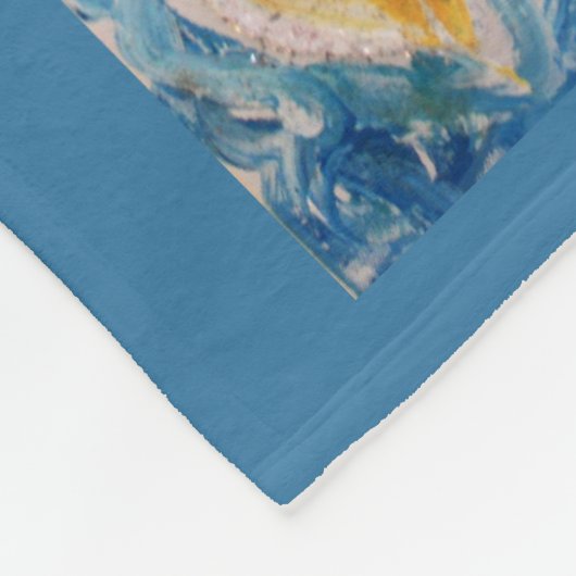 Golden Blue Angel Custom Soft Fleece Blanken (Ecke)