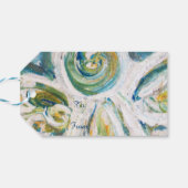 Golden Blue Angel Holiday individuelle Geschenketi Geschenkanhänger (Rückseite Horizontal)