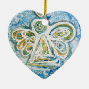 Golden Blue Angel Kunst, Dichtung und Musik Keramikornament