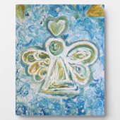 Golden Blue Angel Malerei Geschenk Fotoplatte (Vorderseite)