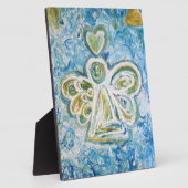 Golden Blue Angel Malerei Geschenk Fotoplatte (Seite)