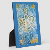 Golden Blue Angel Malerei Plaque Geschenk Fotoplatte (Seite)