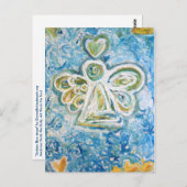 Golden Blue Angel Postkarte (Vorne/Hinten)