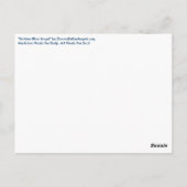 Golden Blue Angel Postkarte (Rückseite)