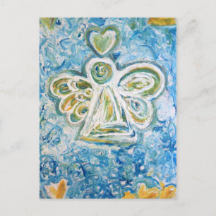 Golden Blue Angel Postkarte