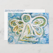 Golden Blue Angel Postkarte (Vorne/Hinten)
