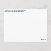 Golden Blue Angel Postkarte (Rückseite)