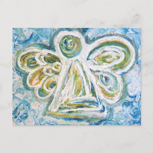 Golden Blue Angel Postkarte (Vorderseite)