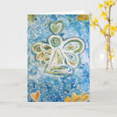 Golden Blue Angel - Sympathiekarte Karte (Gelbe Blume)