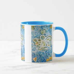 Golden Blue Angel Tasse