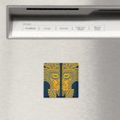Golden Blue Aztec Twins Magnet (In Situ (Geschirrspüler))