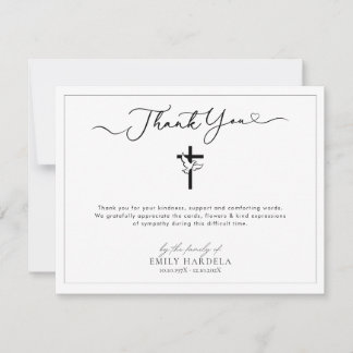 Golden Blue Beerdigung Dankeschön-Karte mit Taube Dankeskarte