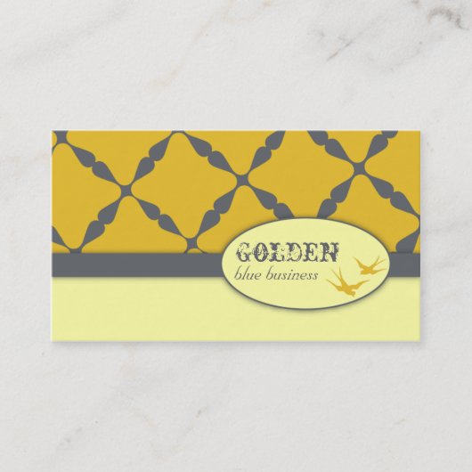 Golden Blue Business Cards Visitenkarte (Vorderseite)