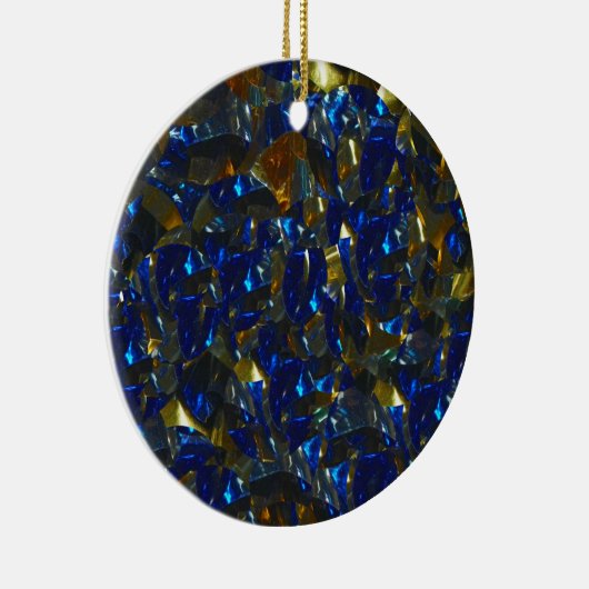 Golden Blue Circle Ornament (Rechts)