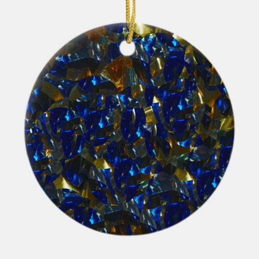 Golden Blue Circle Ornament (Vorne)