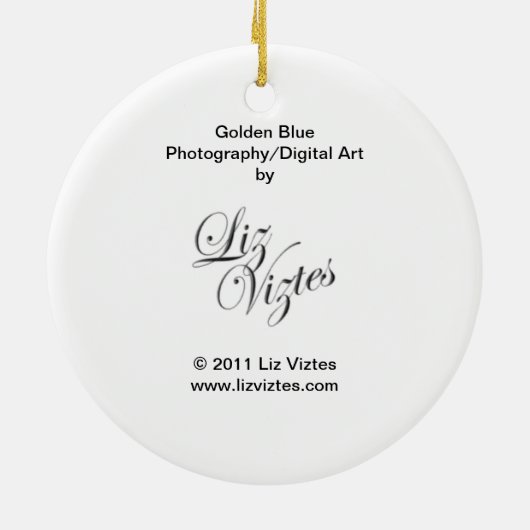 Golden Blue Circle Ornament (Hinten)