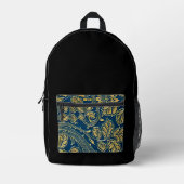 Golden Blue Elegance Bedruckter Rucksack (Vorderseite)